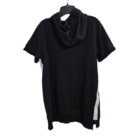 CALVIN KLEIN Performance Women Hooded Sweatshirt Short Sleeve Black DRESS Sz XL - Picture 3 of 7